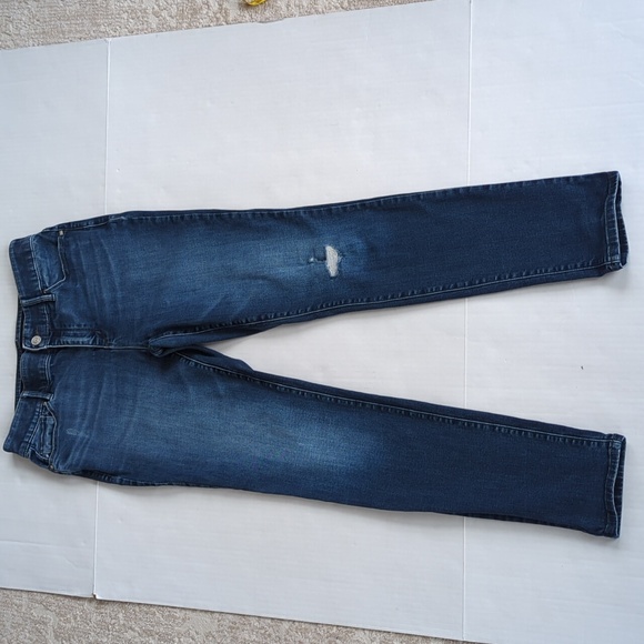 Chico's Distressed Whiskering Skinny Jeans 4R Blue - Picture 10 of 16